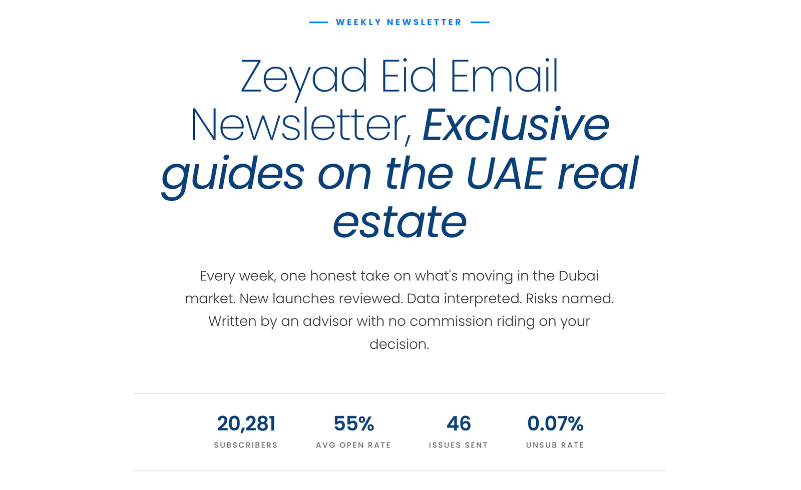 Zeyad Eid email newsletter built by A1 Program