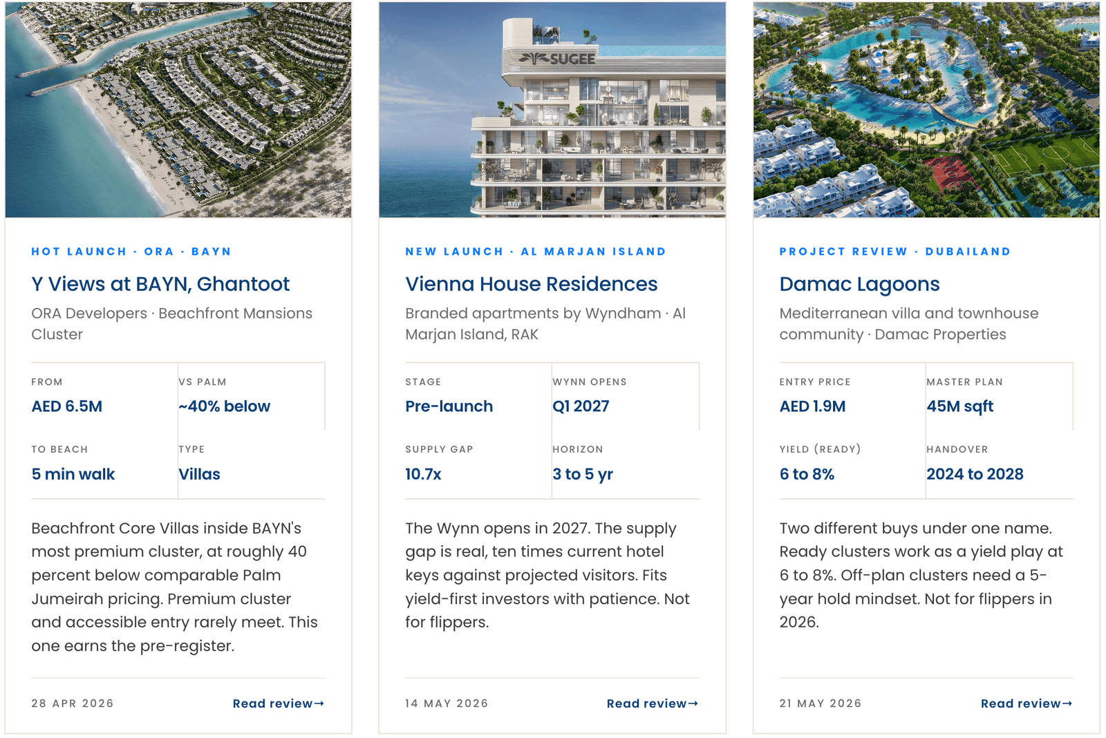 Zeyad Eid Dubai property project reviews section built by A1 Program
